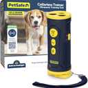 PetSafe Collarless Trainer Ultrasonic Bark Deterrent Handheld Anti Bark Device High-pitched Sound, Flashing Light and Variable Tone Rechargeable Battery Flashlight Wrist Strap