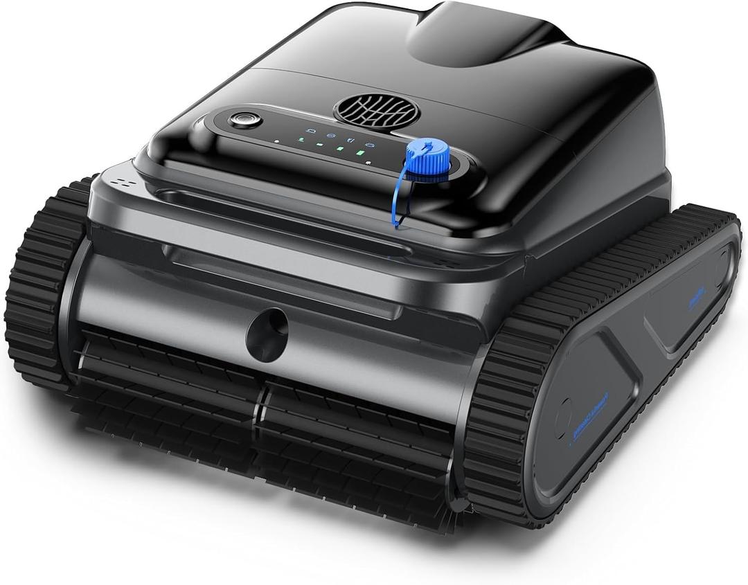 OUCAXIA Y50S Robotic Pool Cleaner, Upgraded Motor, Powerful Wall-Climbing with Scrubber Brushes, Smart Path Navigation, Cordless Pool Vacuum for Inground Pools up to 2000 Sq.ft