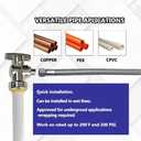 HQMPC Angle Stop Valve, No Lead Brass 1/2" PTC x 1/4" Compression Push Fit Shut Off Water Valve With Disconnect Clip, Push-to-Connect, PEX, Copper, CPVC