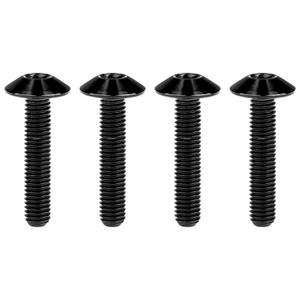 Titanium M4 M5 M6 10 12 15 20 25 30 35mm Button Torx Head Bolt Screw for Bicycle Motorcycle Pack of 4 (Black, M5x20mm)