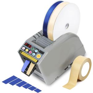 Ribbon Cutting Machine, Lightweight Dual-Tape Electric Dispenser, 39.9 in Max Length & 6 Memory Presets, Portable Auto/Manual Cutter for Warehouses, Gift Shops, Offices, DIY & Home