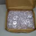 Fulmoon 150 Pcs Diamond Table Number Holders Acrylic Place Card Holder Crystal Tabletop Card Stand for Wedding Party Baby Shower Table Centerpieces Decoration, Clear