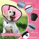 Soft Dog Cone Collar for Large Dogs After Surgery Adjustable | Extra Long & Comfy,Neck Drawstring & Wrap Design,Fits Large, Medium, Small Dogs Comfortably