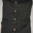 Dokotoo Casual Quilted Jackets for Women Button Down Collared Long Sleeve Winter Coats with Pockets 2025 (XX-Large, Black)