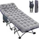 ABORON XXL Camping Cot for Adults 900LBS - 78"32" Oversized Folding Bed with Mattress Pad, Heavy Duty 1200D Oxford Outdoor Cot with Carry Bag, 78" X 32" X 18"