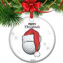 Golf Ball Christmas Ornament Golfer Gift Golf Lover Present Golf Player Keepsake Sports Holiday Decor Tournament Memory 2025 (V13)