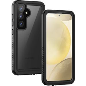 Lanhiem for Samsung Galaxy S24+ Plus Phone Case, IP68 Waterproof Dustproof Case with Built-in Screen Protector, Rugged Full Body Shockproof Protective Cover for Galaxy S24 Plus 6.7 Inch, Black