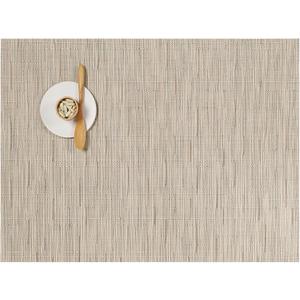 Chilewich Bamboo Placemats Set of 4 - Woven Rectangle Placemats - Reusable, Stain-Resistant, Indoor/Outdoor Tabletop Protection - 19" x 14" - Oat