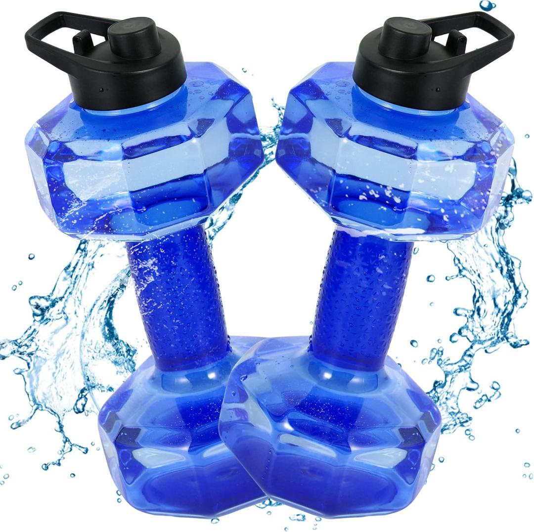 YOTAN 2 PCS Water Weights for Pool Exercise, Water Aerobics Weights, Pool Dumbbells for Water Exercise Resistance, Aquatic Dumbbells for Water Aerobics Weight Loss, Pool Fitness (BLUE)