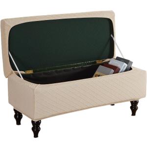 FUANGUI Ottoman Cover Stretch Storage Ottoman Bench Slipcover Printed Folding Storage Bench Ottoman Cover Footrest Stool Slipcover Footstool Protector Cover with Elastic Bottom, Medium (03)