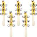 5 Pieces Happy Purim Wood Gragger with Bells 8" H Colorful Purim Gragger Noise Makers Party Favors Holiday Noisemakers Jewish Groggers for Celebration Goodie Bag Fillers Gifts