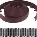 Gardzen Landscape Edging Kit, 60-Foot Long, 3-Inch Tall, No Dig Garden Edging Border for Flower Beds, Tree Rings, Pathways, Includes 60 Spikes, Brown