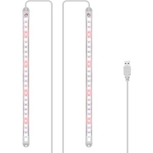 LED Grow Light Strip for Indoor Plants, Full Spectrum Sunlike Plant Lights Growing Lamps for Hydroponics Succulent Veg and Flowers (Not Includes Adapter) - 2 Packs