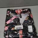 Gocolloa Womens Plus Size Tops Tunic Short Sleeve V Neck Floral Print Shirts Summer Casual Loose Blouse (Black, XXXL)