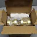 goldenwarm Gold Door Knobs Interior, Heavy Duty Zinc-Alloy Privacy Brushed Gold Interior Door Knobs, Brushed Brass Indoor Doorknobs for Bedroom, Bathroom (3 Pack)