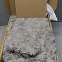 UGG Adalee Faux Fur Throw Blanket Luxury Lightweight Cozy Soft Throw For Couch Bed Or Chair Hypoallergenic Machine Washable Double-Sided Fluffy Blanket Home Decor, 50-Inch X 70-Inch, Oyster Brown