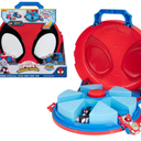 Jazwares Marvel Spidey and His Amazing Friends Action Launch Carry Case - 12-Inch Carry Case with Rotating Launcher and Two Exclusive Amazing Metals Vehicles