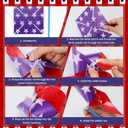 2 x 12 Pcs 4th of July Decorations Patriotic Pinwheels Red White Blue Pinwheels American Flag Wind Spinners for Yard and Garden, Independence Day 250th Anniversary Memorial Day Party Supplies
