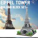 Paris Eiffel Tower Model Building Blocks Micro Brick Architecture Landmark for Display Fun Construction Gift for Kids & Adults