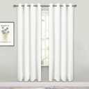SMILETIME White 72 in Long Velvet Curtains with Grommet, Thermal Insulated Super Soft Privacy Noise Reducing Light Filtering Velvet Curtains for Living Room, 2 Panels, Each 52 x 72 inches Long