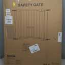 Mumeasy 36" High Extra Tall Baby Gate with Cat Door, 29.6"-40.5" Wide Pressure Mounted Dog Gate with Small Pet Door, Auto Close Pet Gate for House,Stairs,Doorways,Black