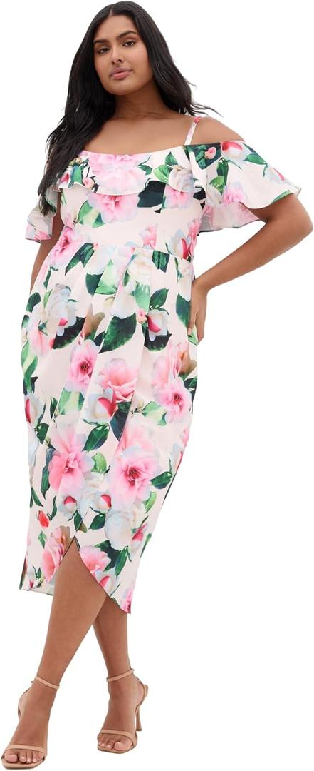 City Chic Women's Plus Size Dress - Love Me Do, Size 14 Plus