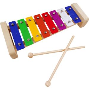 Xylophone for Kids,Glockenspiel with 2Child Safe Mallets 8Notes Diatonic,Colorful Metal Bars with Educational Development Musical,Xylophone for Toddlers,Kid Toy as Holiday/Birthday DIY Id