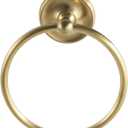 Kingston Brass BA314BB Classic Towel-Ring, Brushed Brass , 6.06 x 1.56 x 2.69