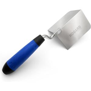 HOGARD Outside Corner Trowel | Best Corner Drywall Tool | Made of Stainless Steel with External Angle and Soft Grip Handle.
