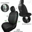 for Jeep Wrangler Seat Covers 4Door JL 2018 2019 2020 2021 2022 2023 2024 2025 2026, Custom Fit Car Seat Cover Full Set, Luxury Waterproof Leather Seat Protectors, Black, with Rear Cup Holder
