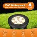 9W Low Voltage Landscape Lights, AC/DC 12-24V In-Ground Lights IP68 Waterproof 2700K Warm White Outdoor Well Lights for Yard Pathway Driveway Deck(6 Pack)