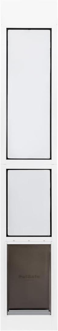 PetSafe Extreme Weather Sliding Glass Pet Door - Energy Efficient Entry for Dogs & Cats - Triple Flap with Magnetic Seal - Durable Aluminum Frame - Easy Install - Large (Large (Pack of 1), White)