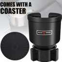 Upgraded Car Cup Holder Expander Adapter with Offset Adjustable Base, Compatible with Yeti 14/24/36/46oz Ramblers, Hydro Flasks 32/40oz, Other Large Bottles Mugs in 3.5"-4.0", 1 Pack