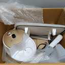 Steamer for Clothes,1800W Standing Garment Steamer 30s Heat-up with Adjustable Stable Double Rod,2-in-1 Flat & Hanging Ironing,Clothes Steamer with 10 Fabric Steam Modes (White gold)