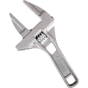 Adjustable Wrench, Wide Jaw 6-68 mm Large Opening Bathroom Aluminum Alloy Spanner Wrenches, Shank Plumber, Mini Spanner Repair Tool for Bathroom, Washbasin, Tube Nut Disassembly (COLOR:Silver)