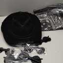 Newcotte 18 Pcs Western Cowboy Hat Set Include 6 Felt Cowgirl Hats 6 Paisley Bandanas 6 Pairs Heart Glasses for Party Costume (Black)