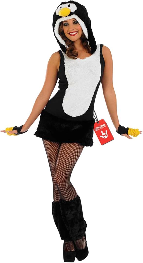fun shack Female Penguin Costume, Womens Penguin Costumes, Pinguino Costume, Christmas Costumes For Women (Large, Black)