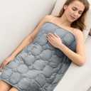 Cottonblue Weighted Lap Blanket 7lbs, Cozy Luxury Crystal Velvet Weighted Blanket for Adults, Small Weighted Blanket for Relaxation, Sleeping, Travel, Grey, 29" x 24"