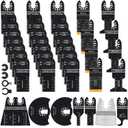 Bionso 40 PCS Oscillating Saw Blades, Premium Multitool Kit for Wood Metal Plastics, Tool Blades Fit Dewalt Worx Rockwell Wen Milwaukee Makita Ryobi Bosch Fein Porter Genesis Black