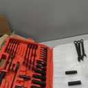 LLNDEI 160-Piece Mechanics Tool Set, Metric Socket Set 1/2 1/4 3/8 inch Drive Professional Tool Kit, CR-V Deep & Shallow Kit with Quick Release Ratchet