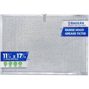 Bagean Stove Hood Vent Filter 11.8" x 17.35" BPS1FA36 Compatible with Broan Range Hood Filter Replacement - Fit's Allure Range Overhead Aluminum Screen - Blocks Grease & Filters Over Oven Air (1-Pack)