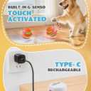 Interactive Dog Toys, Durable 360 Anti-Chew Remote Control Interactive Ball for Medium/Large Dogs, Self-Rolling & Jumping Chew Proof Dog Ball, USB Rechargeable, for Indoor/Outdoor Use
