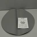 Myir JUN Round Table Placemats Set of 4 Faux Leather Place Mats and Coasters 15 inch Round Dual Sided Non-Slip Stain Resistant (Gray & Beige, Set of 4)