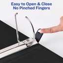 Avery Heavy-Duty View 3 Ring Binder, 4" One Touch Slant Rings, 760-Sheet Capacity, 4.5 Inch Wide Spine, Great for Home, School Supplies, Office, or Organization Needs, 1 White Binder (79704)