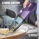 Bossdan Handheld Vacuum Cordless Car Vac Portable with 8KPA & Multi Accessories & Low Noise, Lightweight Hand Held Vacuum Cordless Rechargeable for Car/Home/Dust/Pet Hair, Mine Portable Vacuum