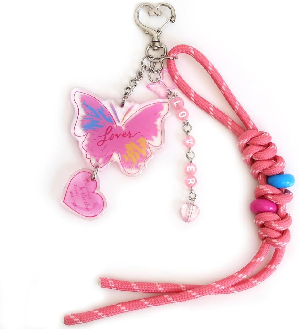 Taylor Gifts Cute Keychain Charms Bag Charms Purse Taylor Merch Kawaii Key Chains Women Cute Lover Pink Car Keychain for Handbag Backpack Wallet