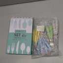 ANNOVA Silverware Set Stainless Steel Colorful Tableware Kitchen Flatware Set Utensils, Includes Dinner Knives, Forks, Spoons, Salad Forks & Dessert Spoons (Mix/Checkered, 20 Pieces)