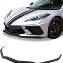 NUBEHONE Carbon Flash C8 Front Bumper Lip Splitter Fit for Corvette C8 2020-2025 3PCS ABS Front Bumper Lip Chin Spoiler OEM #84869770