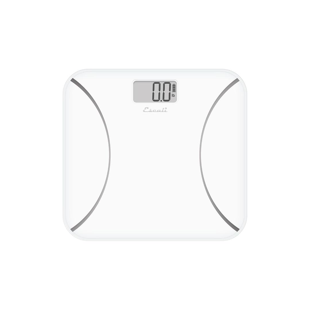 Escali Kinetic Bathroom Scale for Body Weight with Battery-Free Body Scale Design, White
