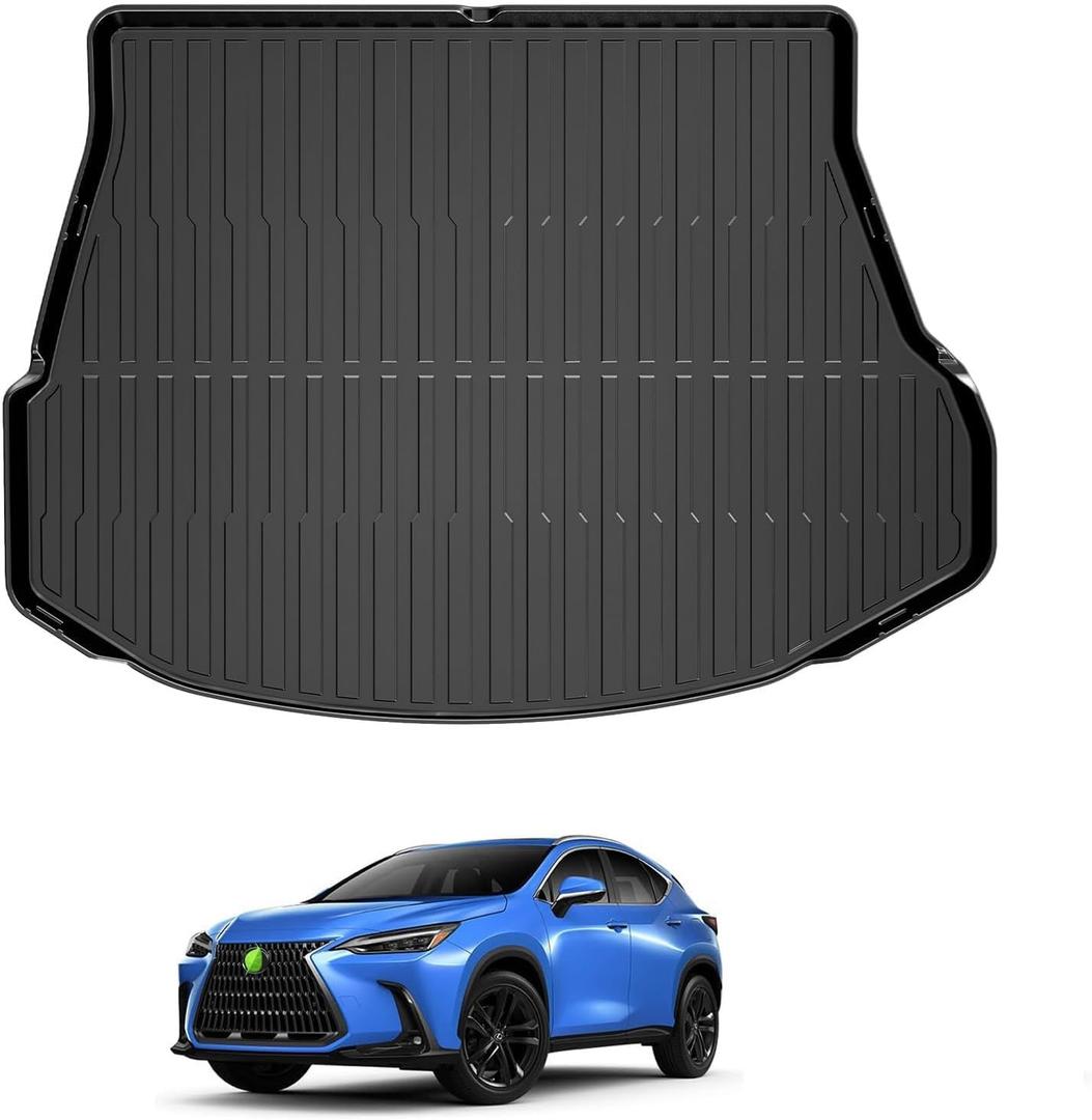 T TGBROS Cargo Mat for Lexus NX NX250 NX350 NX350h NX450h+ 2022-2025 All Weather TPE Trunk Liner for NX Accessories Heavy Duty Non-Slip Rear Cargo Liner Black